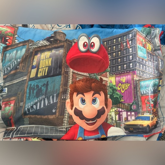 Super Mario Odyssey Kart Twin (Double-sided) Comforter And Pillow Case - Picture 6 of 6